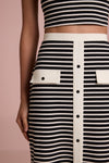 Monotone Muse Ribbed Fitted Skirt