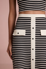Monotone Muse Ribbed Fitted Skirt