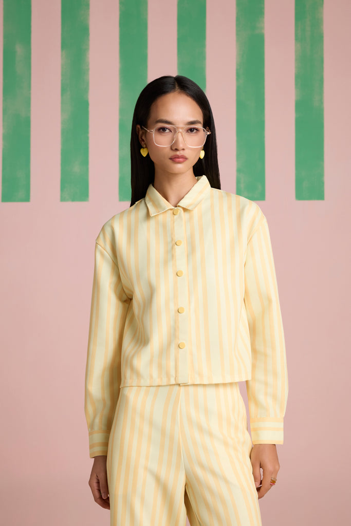 Buttercup Overlap Stripe Shirt