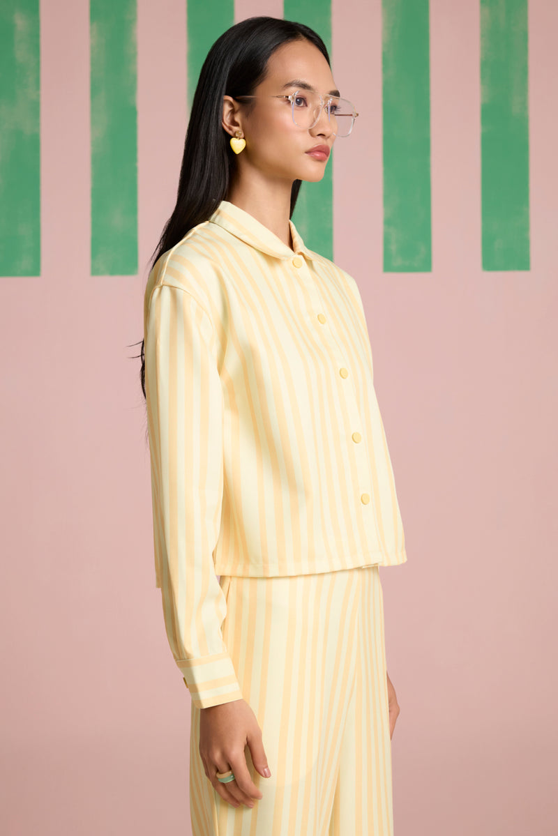 Buttercup Overlap Stripe Shirt