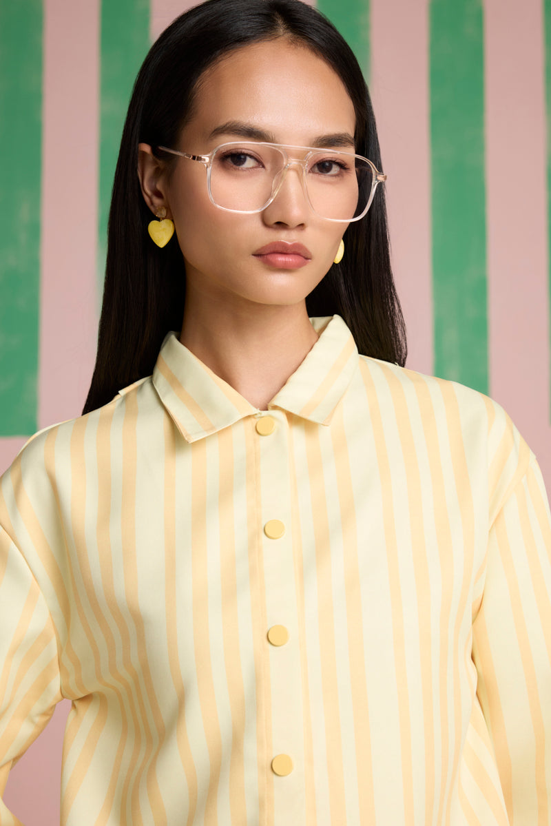 Buttercup Overlap Stripe Shirt