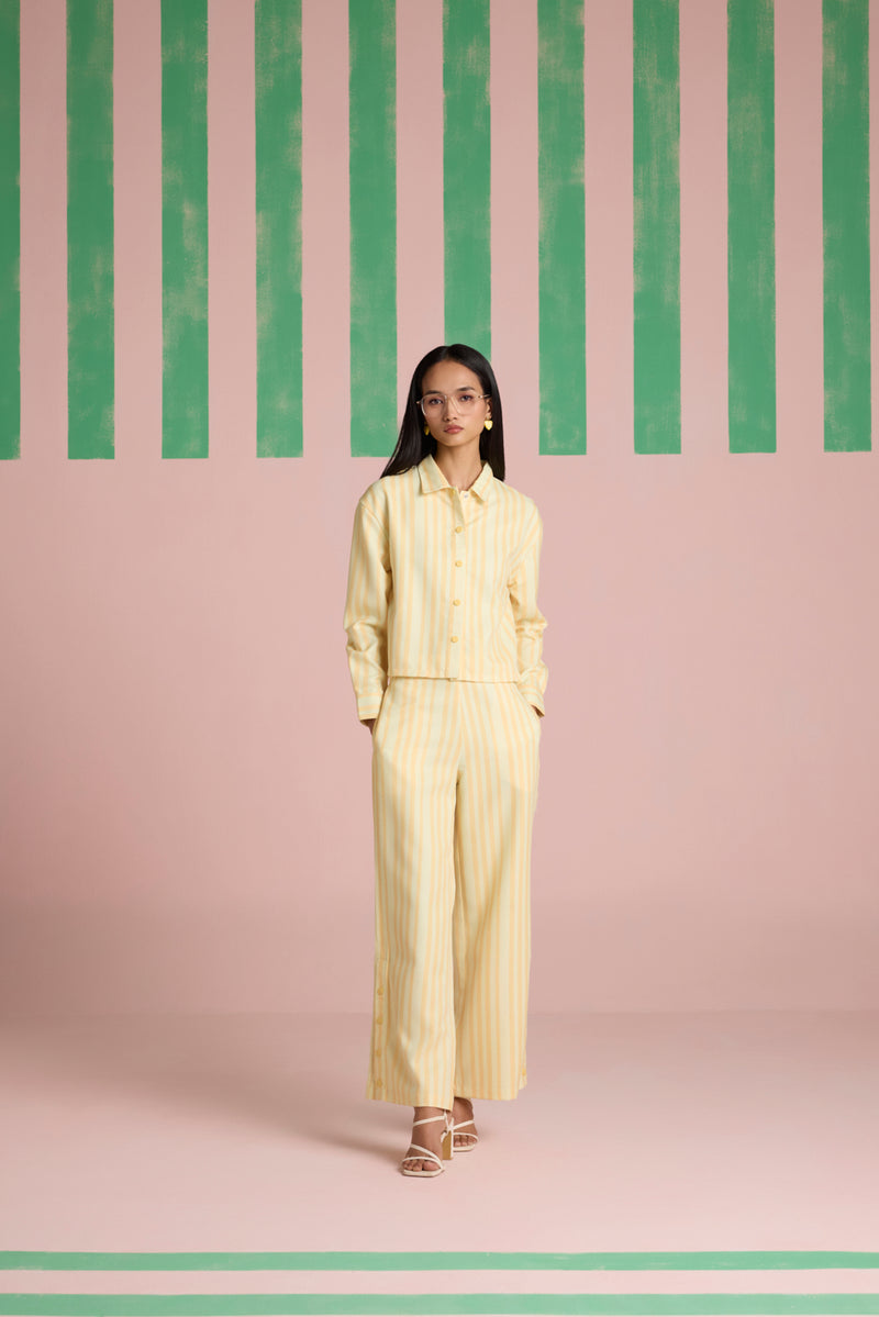 Buttercup Overlap Stripe Shirt