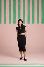 Breezy Texture Top - Black