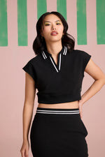 Breezy Texture Top - Black