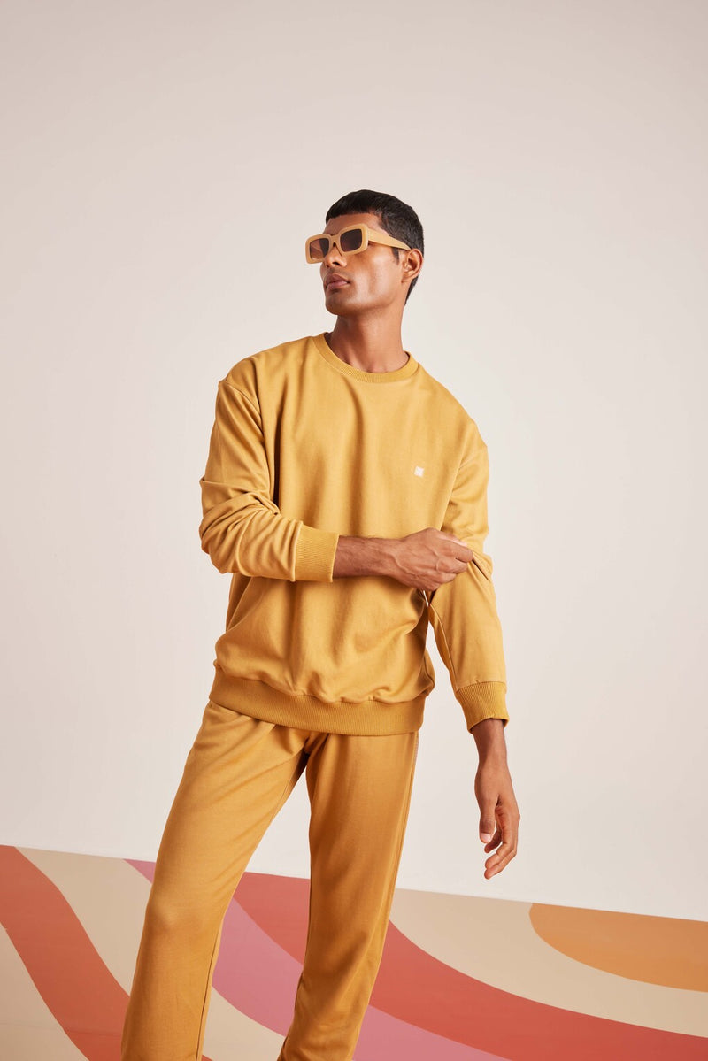 Camel Brown ComfyStyle Crew Co-Ord Set