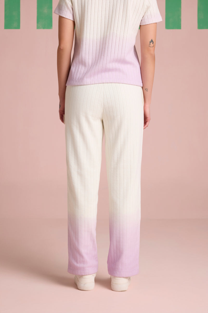 Serene Stitch Ombre Co-ord Set - Lilac