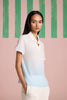 Serene Stitch Ombre Top - Sky Kelp