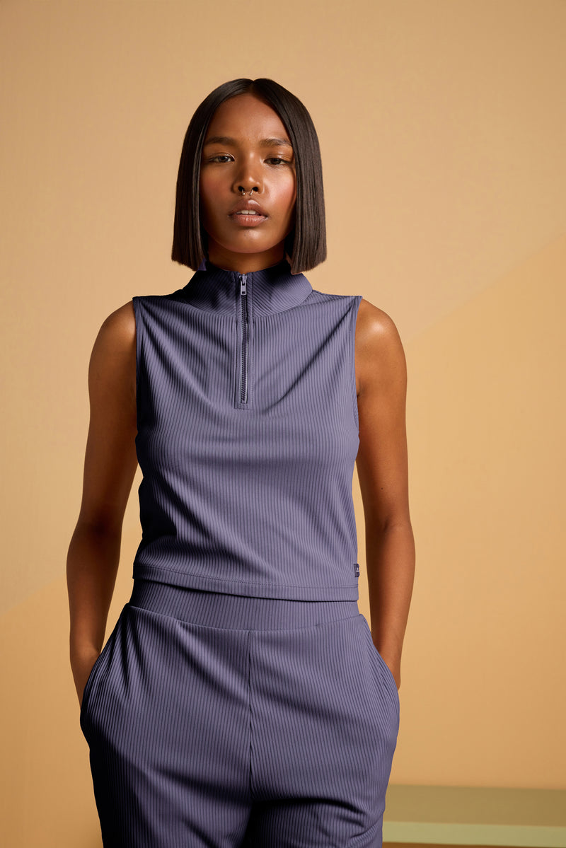 Orchid Oasis Zip-Up Top