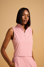 Blush Breeze Zip-Up Top