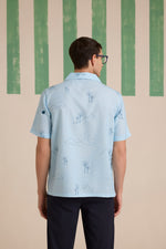 Flora Wave Linen Shirt