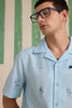 Flora Wave Linen Shirt