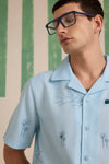 Flora Wave Linen Shirt