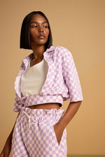 Checkmate Vibe Top - Lavender