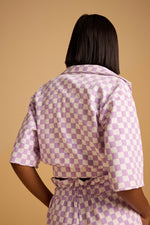 Checkmate Vibe Top - Lavender