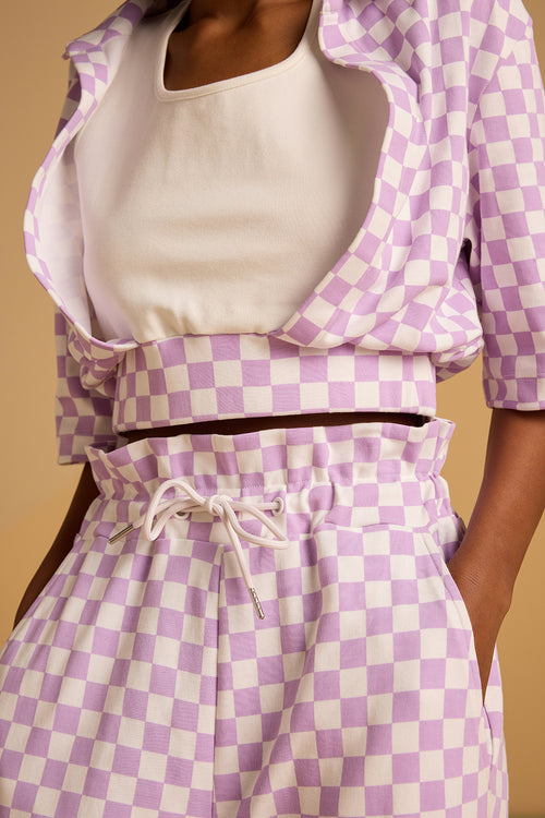 Checkmate Vibe Top - Lavender