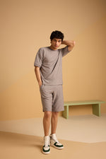 Maverick Jac'quard Co-ord Set - Steel Grey