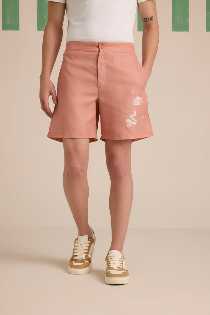 Verano Printed Linen Shorts