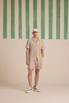 Kaleido Stripes Crochet Shirt