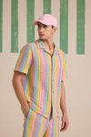 Kaleido Stripes Crochet Shirt
