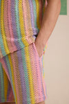 Kaleido Stripes Crochet Shirt