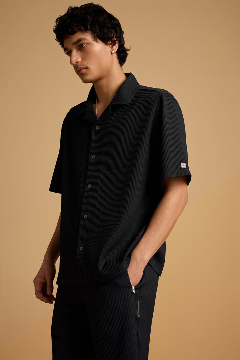 Textured Terrain Shirt - Black