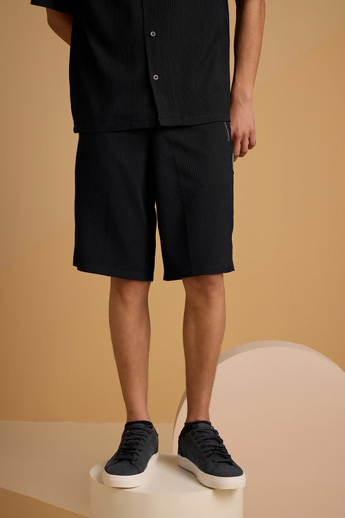 Textured Terrain Shorts - Black