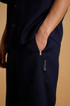 Textured Terrain Shorts - Navy Blue