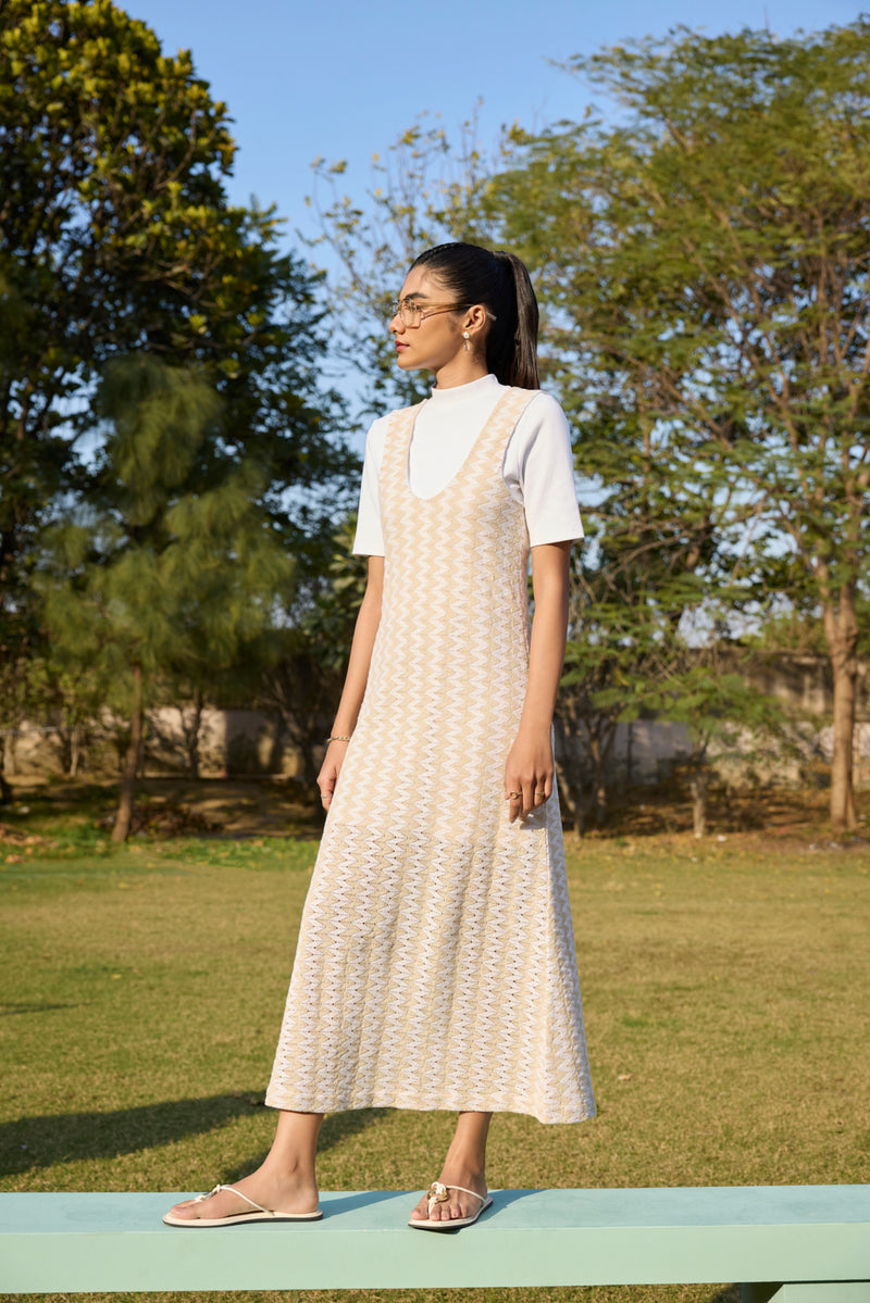 Stracciatella Strappy Crochet  Dress