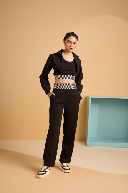 Gro-ove in Grid Top- Black