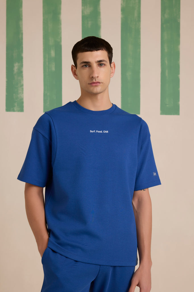 Ride the waves T-shirt - Cobalt Blue