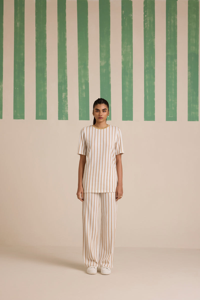 Latte Stride Sleeve Top