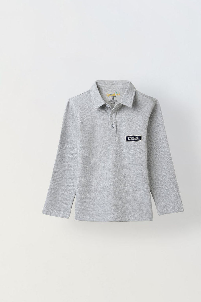 Spunkies Boys Grey Polo T-Shirt