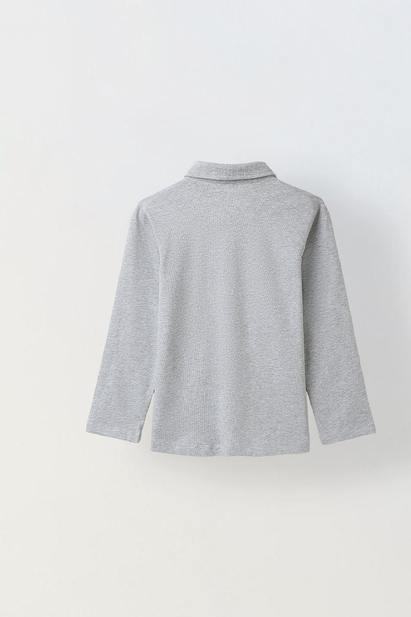 Spunkies Boys Grey Polo T-Shirt