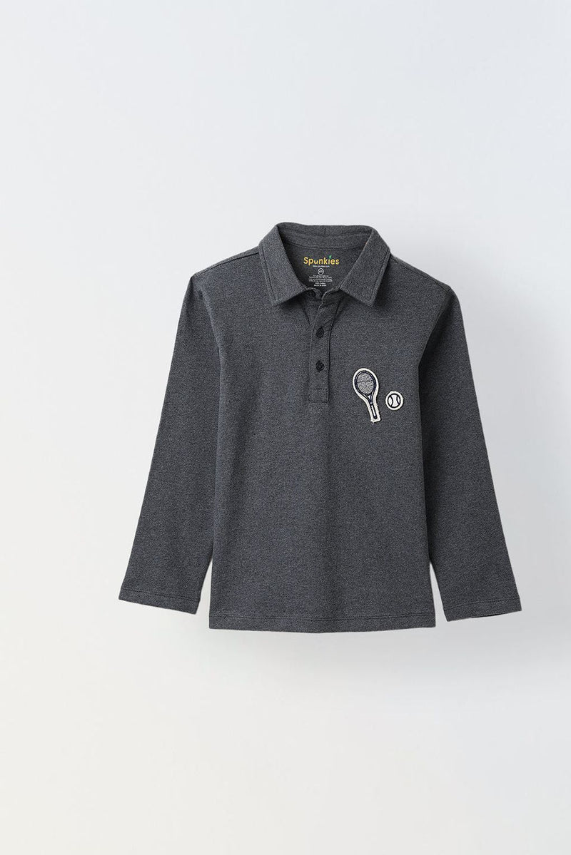 Spunkies Boys Dark Green Polo T-Shirt