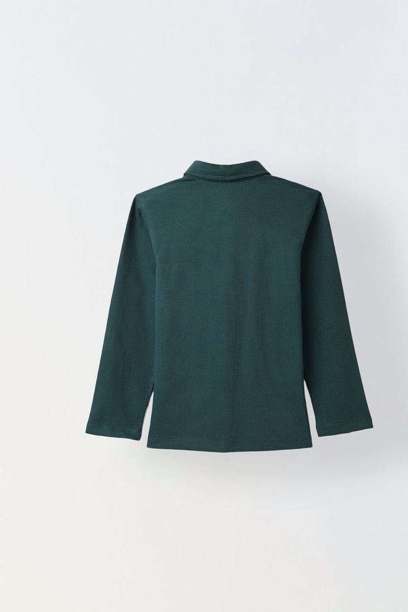 Spunkies Boys Green Polo T-Shirt