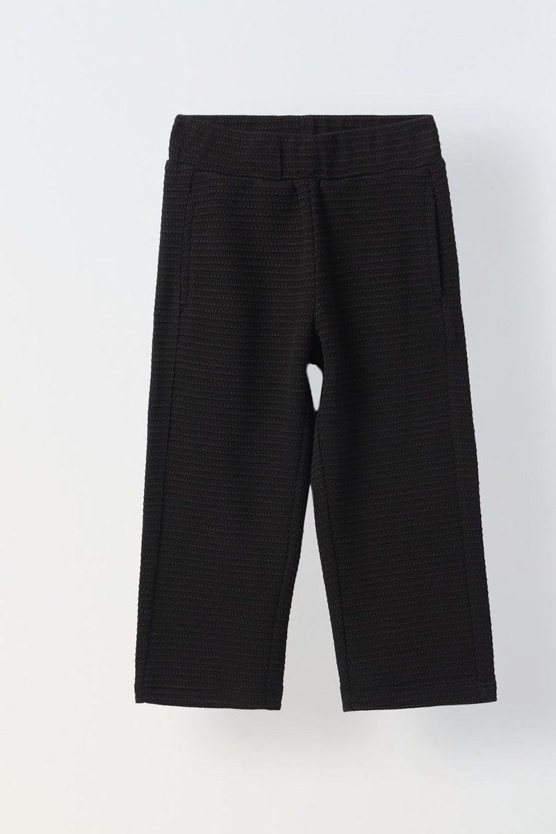 Spunkies Boy Black Waffle Knit Popsicle Patch Top with Bottom Set