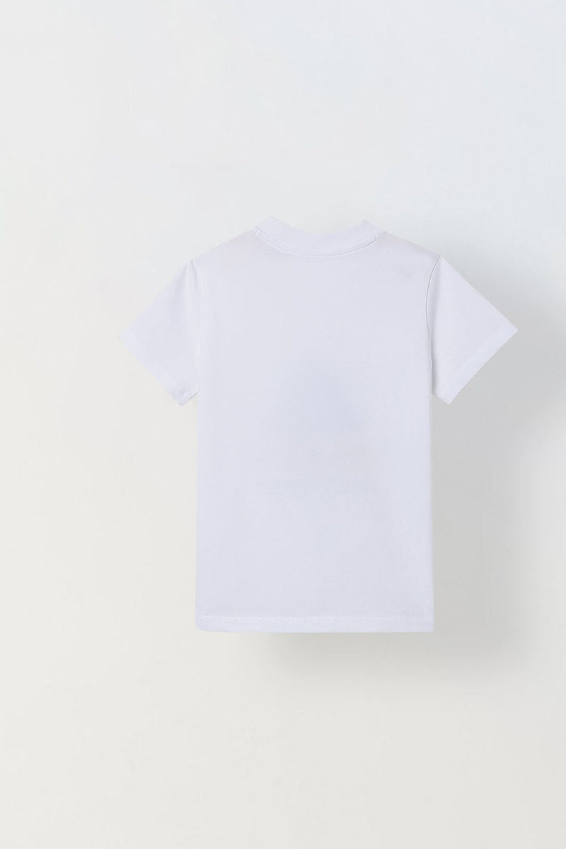 Spunkies Boys Graphic Print Crew Neck Short Sleeves T-Shirt