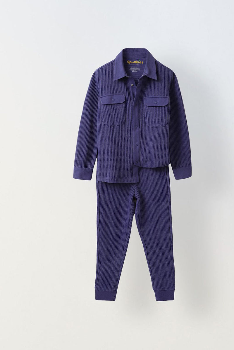 Spunkies Boys Waffle Full Sleeves Everyday Play Sets
