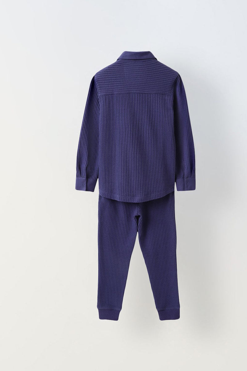 Spunkies Boys Waffle Full Sleeves Everyday Play Sets