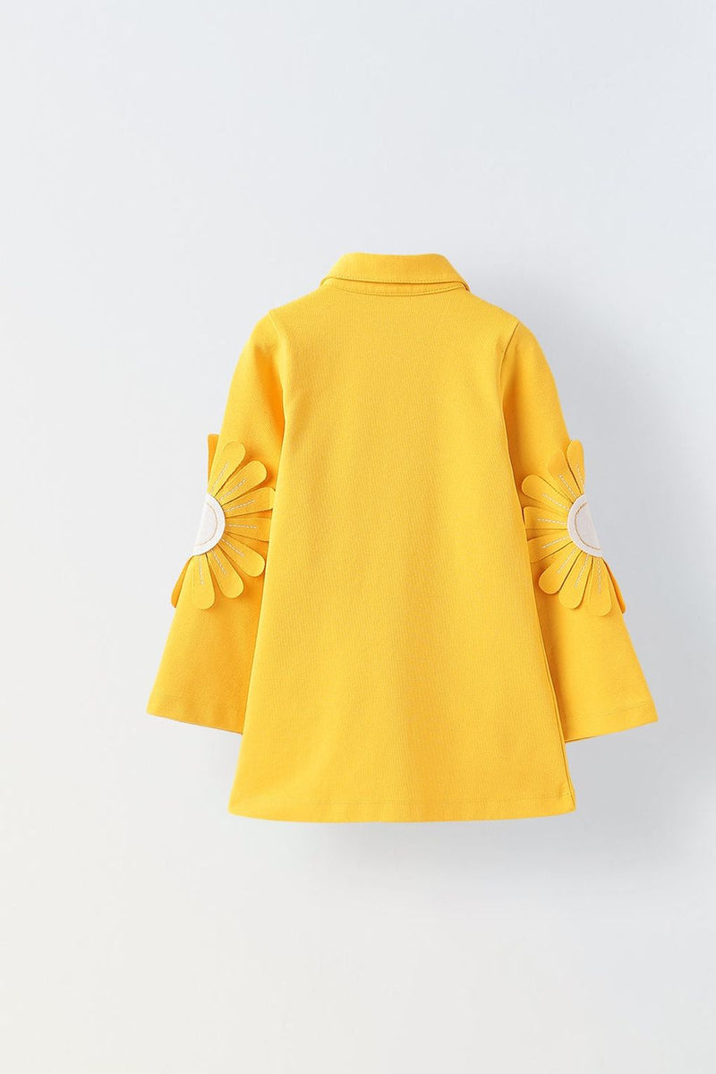 Spunkies Yellow Sunflower Embellished Jacket