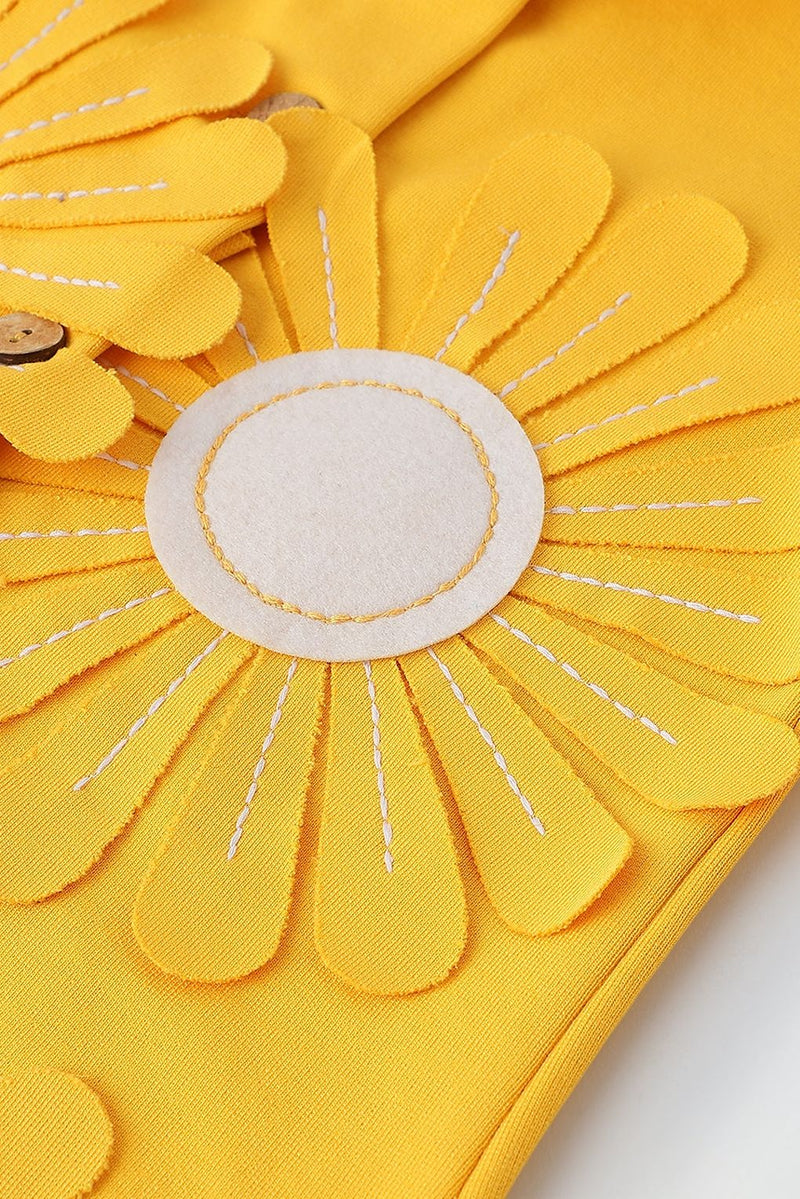 Spunkies Yellow Sunflower Embellished Jacket