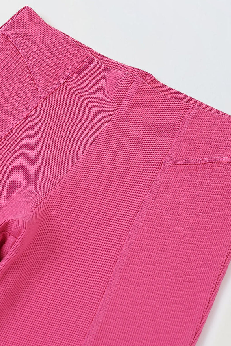 Spunkies Girls Pink Cotton Ribbed Legging
