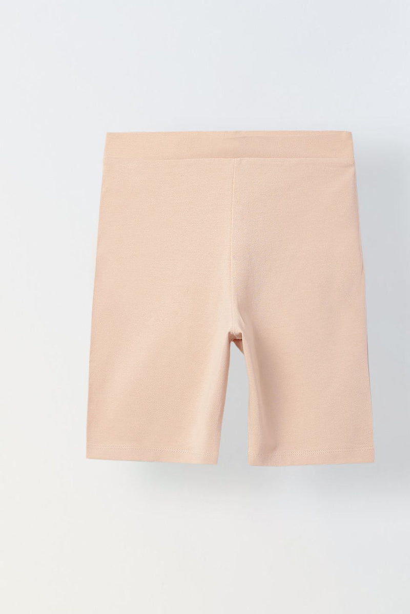 Rose Cotton Lycra Short For Girls