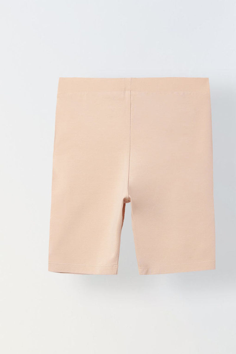 Rose Cotton Lycra Short For Girls