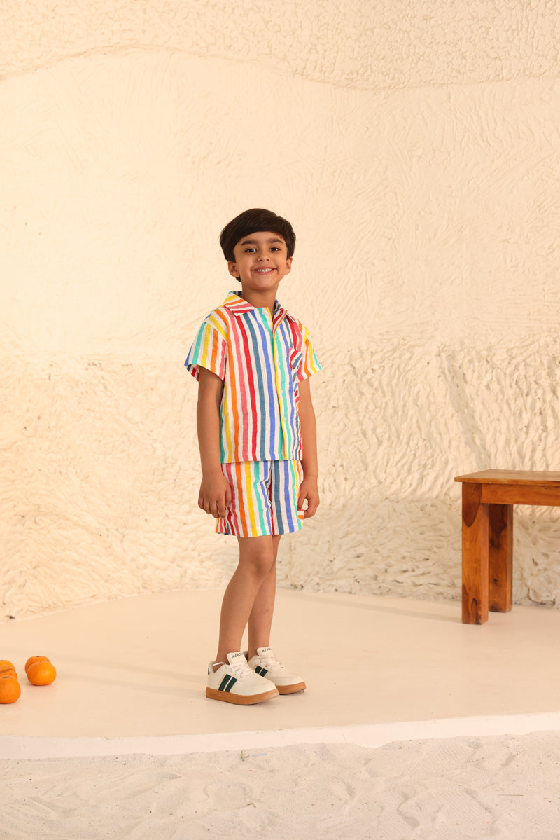 Spunkies Boys Striped Summer Wear Set
