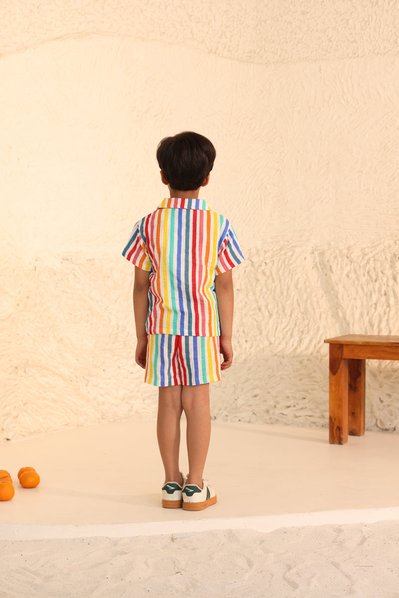 Spunkies Boys Striped Summer Wear Set