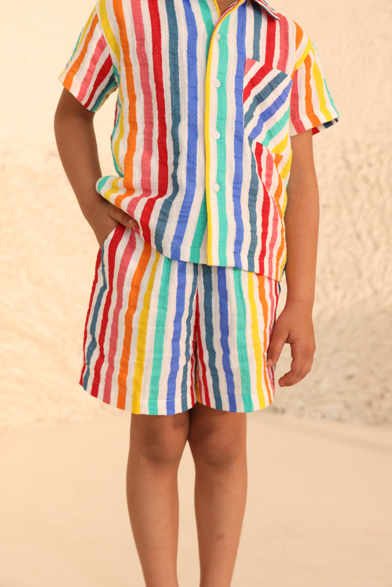 Spunkies Boys Striped Summer Wear Set