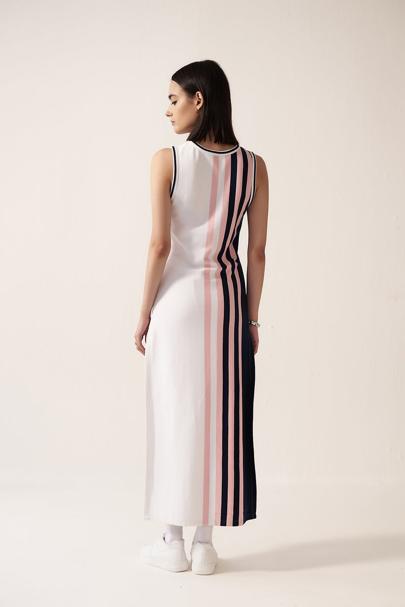 Blush Stripe Sporty Shift Dress