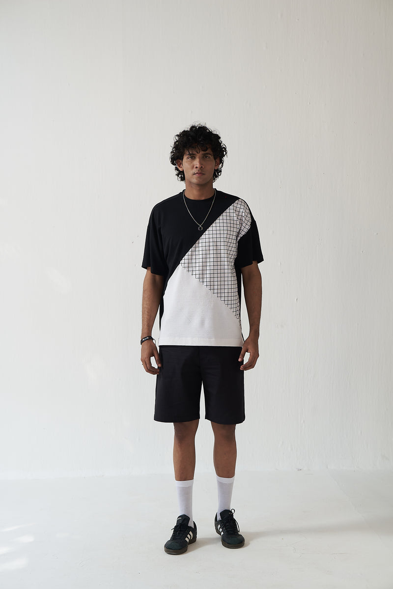 Diagonal Panel T-Shirt