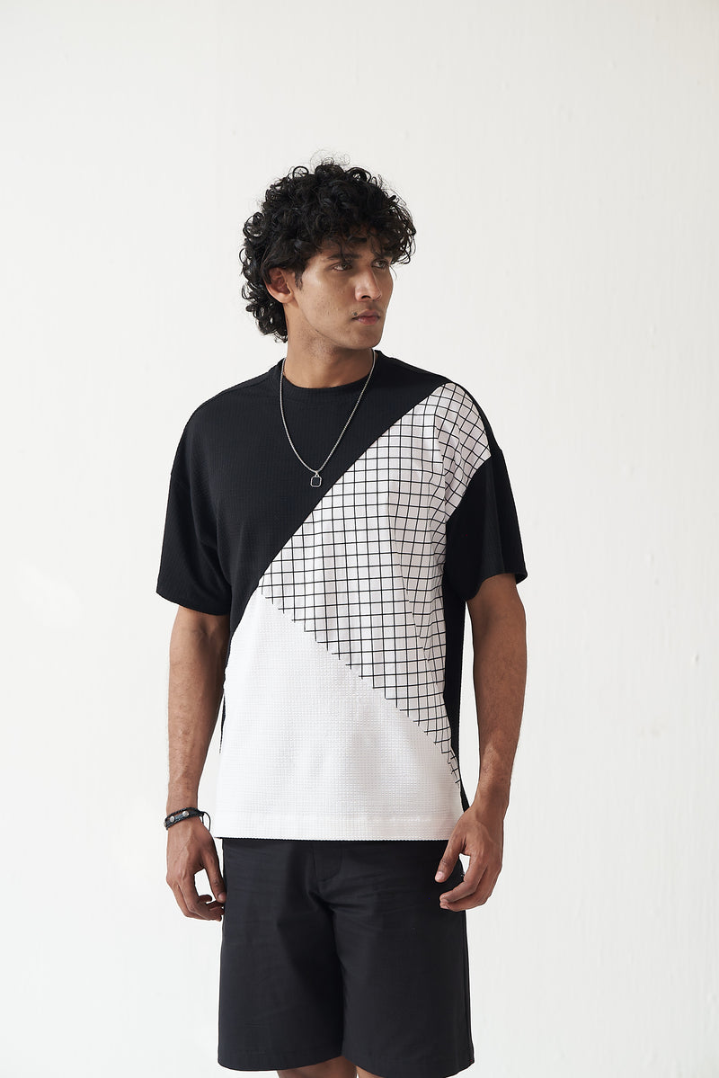 Diagonal Panel T-Shirt